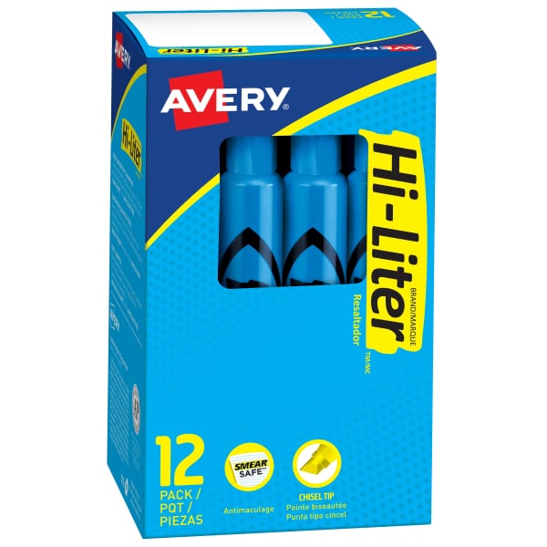 Avery(R) Hi-Liter(R), Desk-Style, Fluorescent Blue, 1 Count (24016)